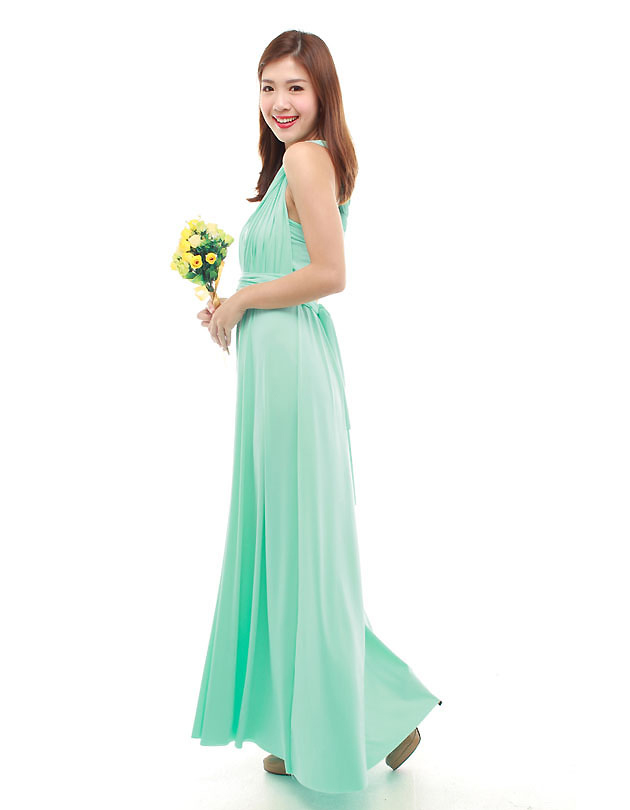 Cherie Convertible Maxi Dress in Tiffany